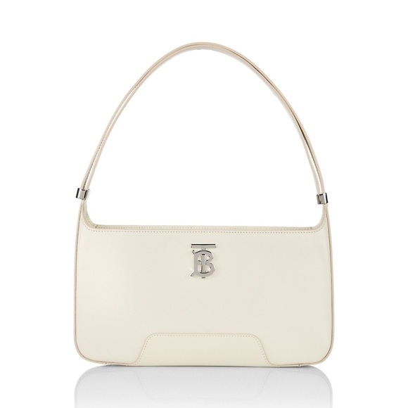 🔴SOLD🔴 BURBERRY Medium TB Monogram Leather Shoulder Bag- Warm Vanilla - Picture 2 of 15